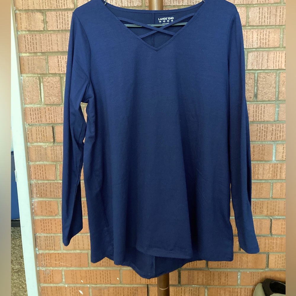 Lands’ End “Deep Sea” Blouse